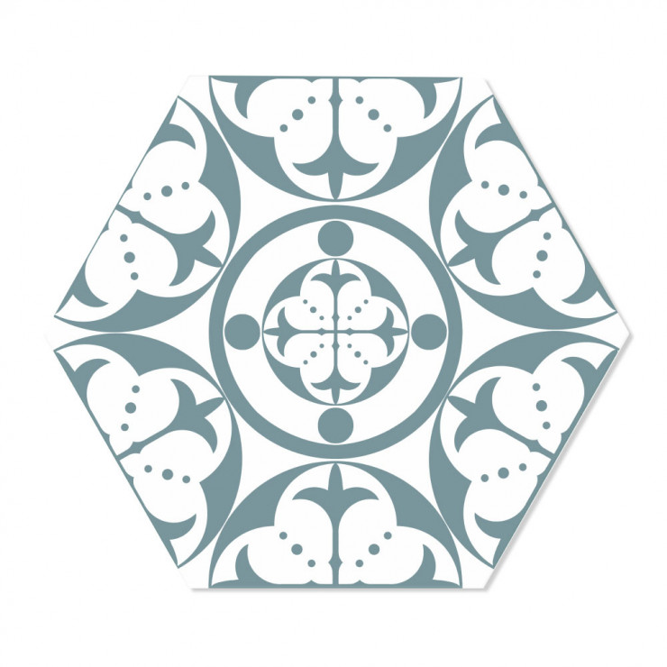 Hexagon Klinker Carnaby Blå Matt-Satin 29x33 cm-0